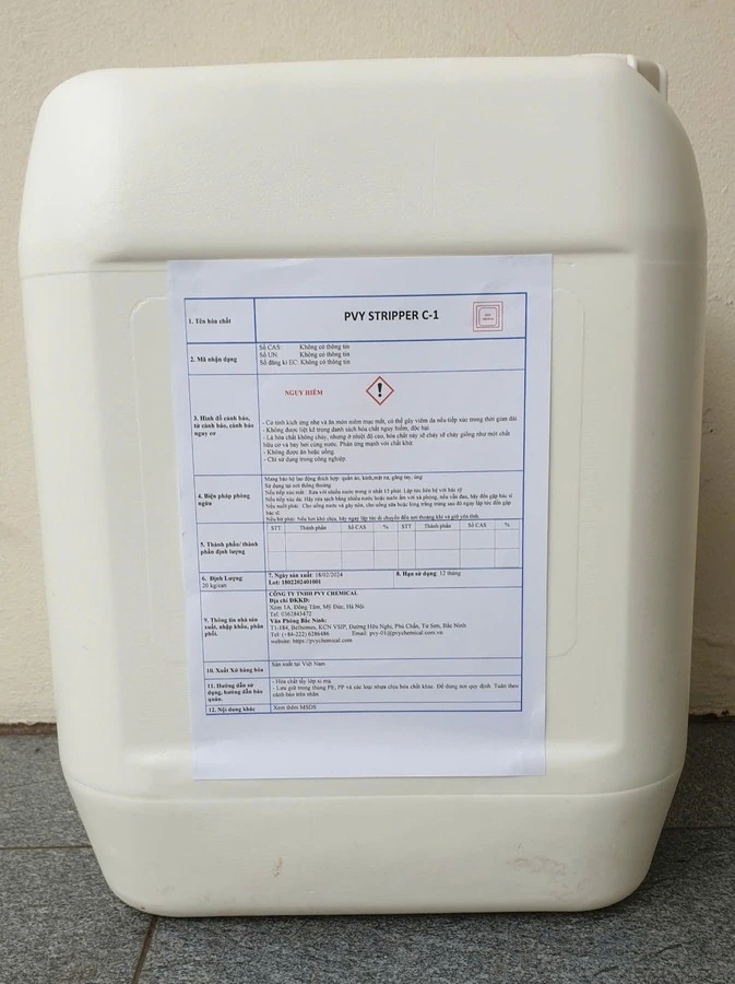 PVY STRIPPER C / HÓA CHẤT TẨY LỚP MẠ ĐỒNG, NICKEL, CHROME TRÊN JIG MẠ BẰNG ĐIỆN